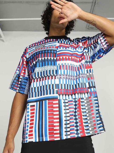 puma fanwearcapsule football multicolored oversized printed jersey