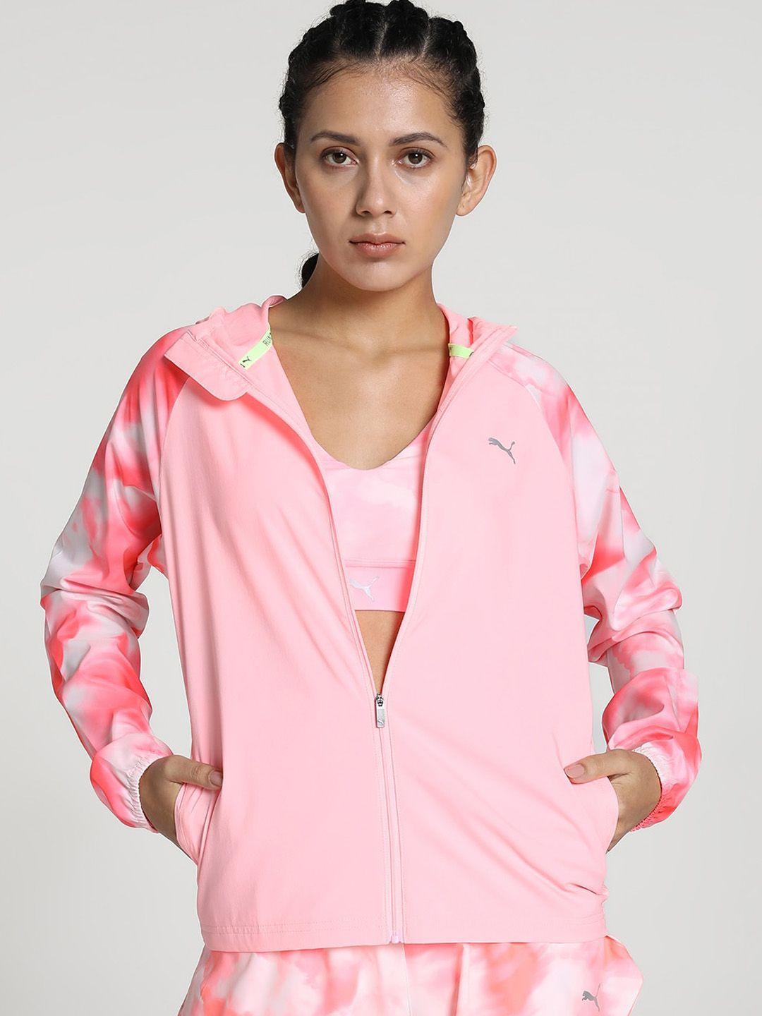 puma favourite velocity printed woven running sporty jacket