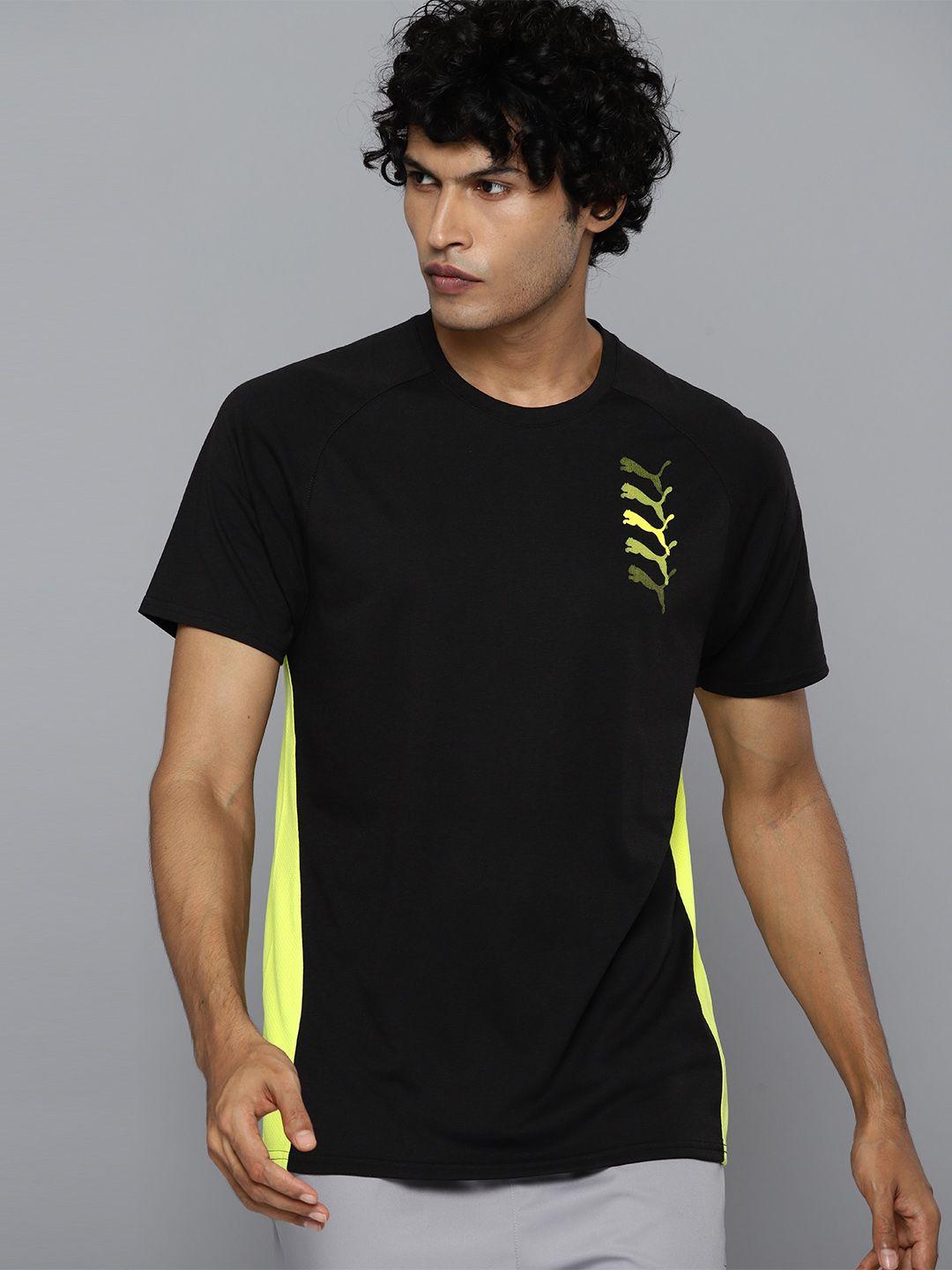 puma fit triblend colourblocked slim fit training t-shirt