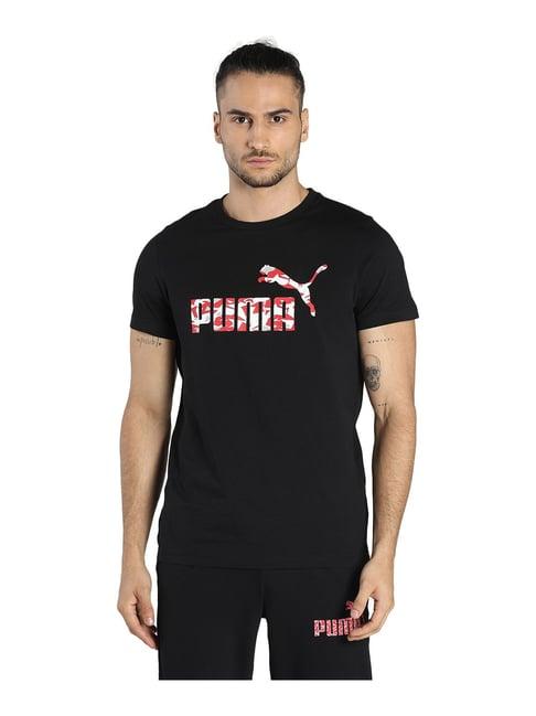 puma graphic black crew t-shirt