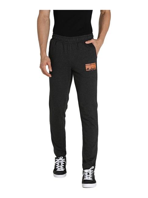 puma graphic grey cotton trackpants