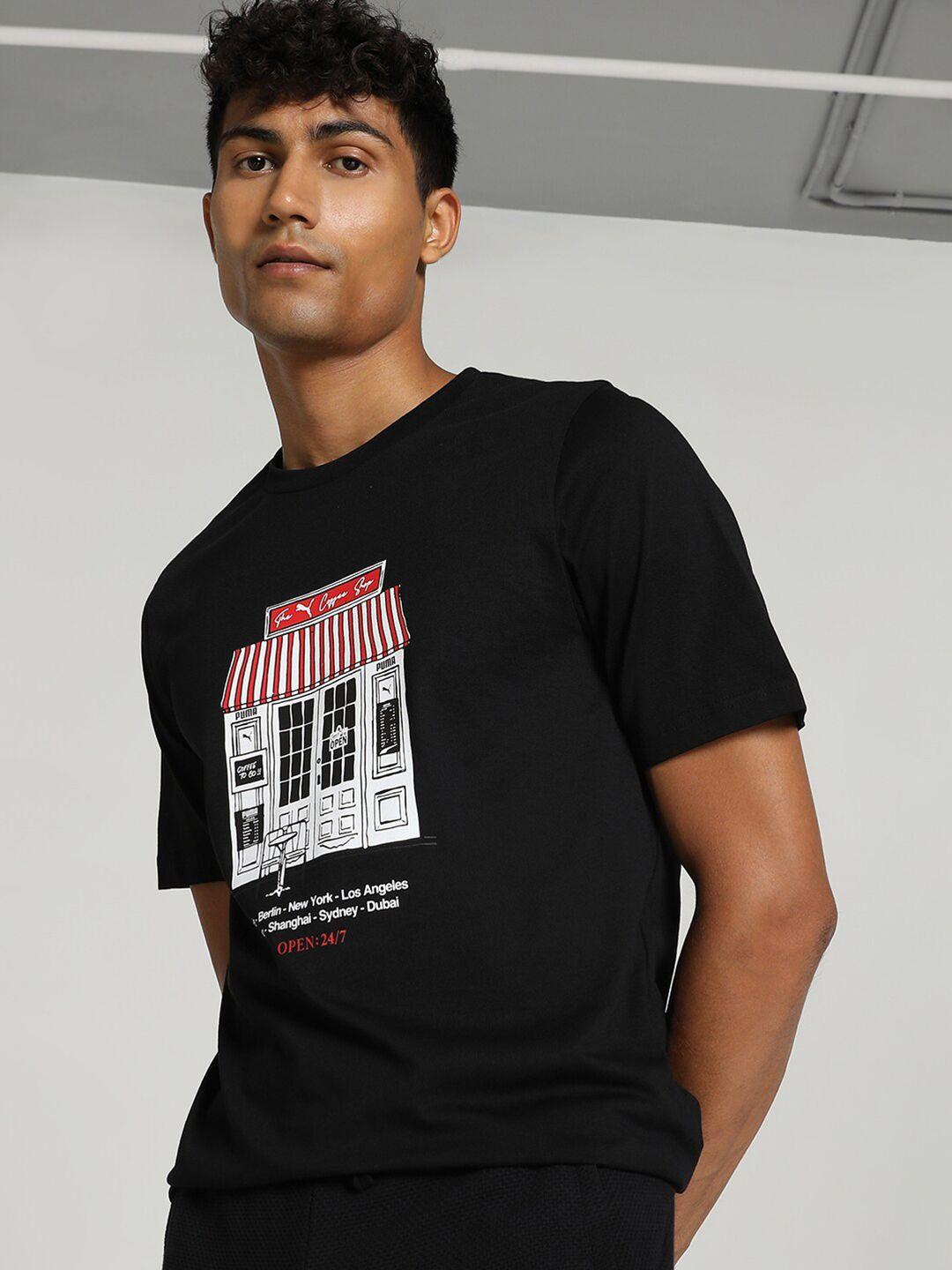 puma graphics caf tee t-shirt