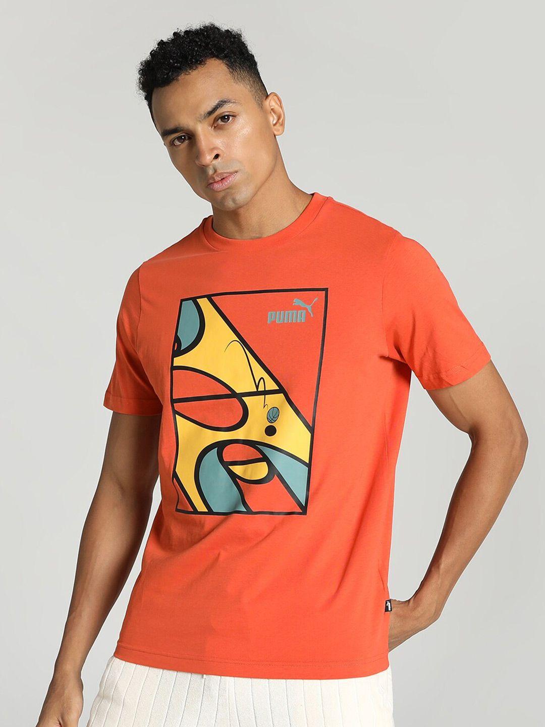 puma graphics court regular fit t-shirt