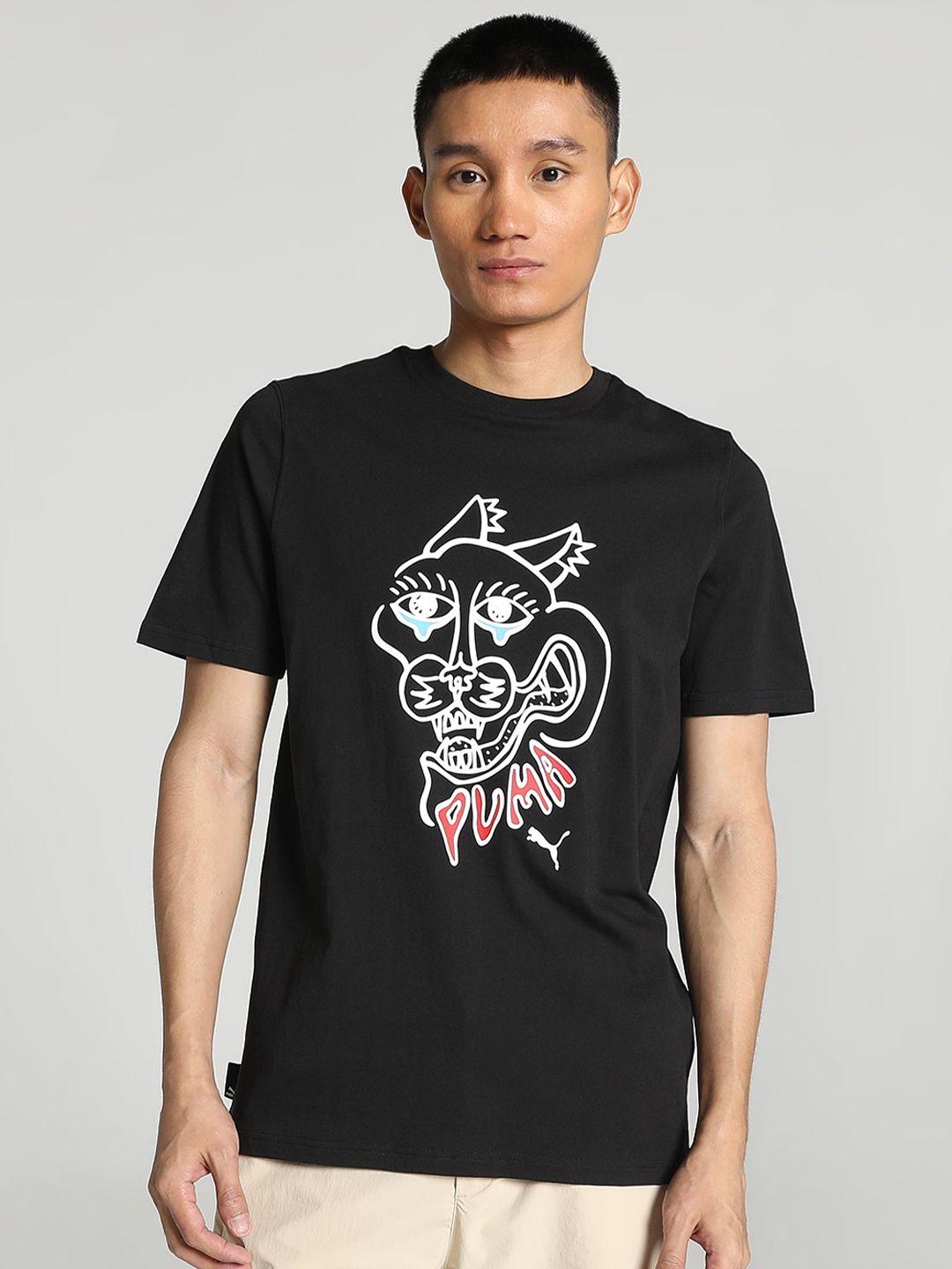 puma graphics crying cat t-shirt
