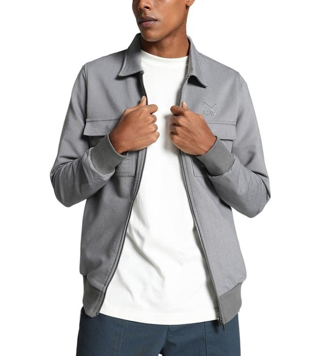 puma grey classics modern indigo regular fit casual jacket