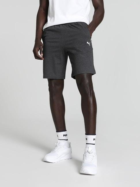 puma grey cotton regular fit sports shorts