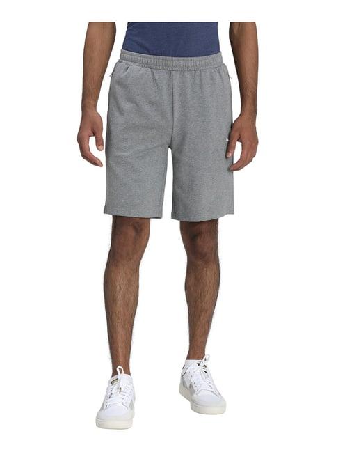 puma grey cotton regular fit sports shorts