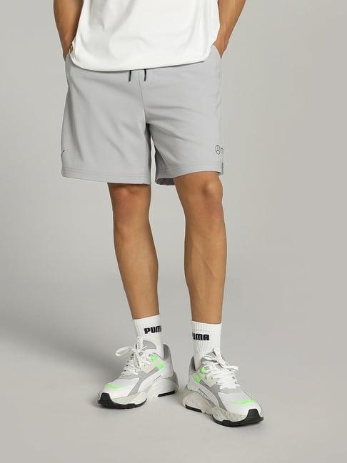 puma grey regular fit shorts