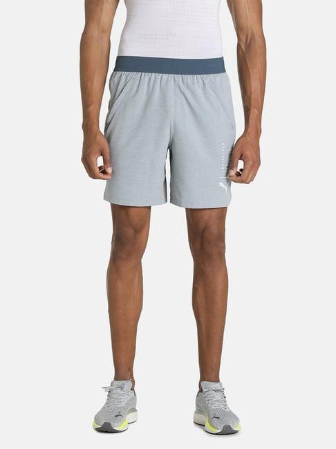 puma grey regular fit shorts