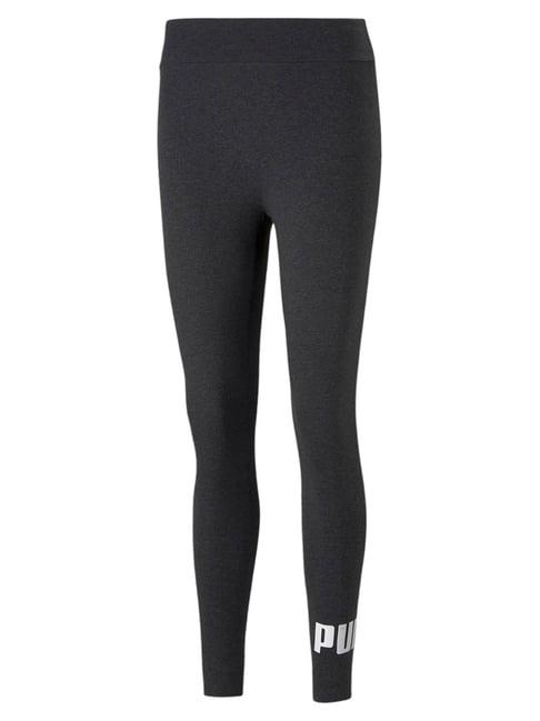 puma grey textured regular fit essentials tights