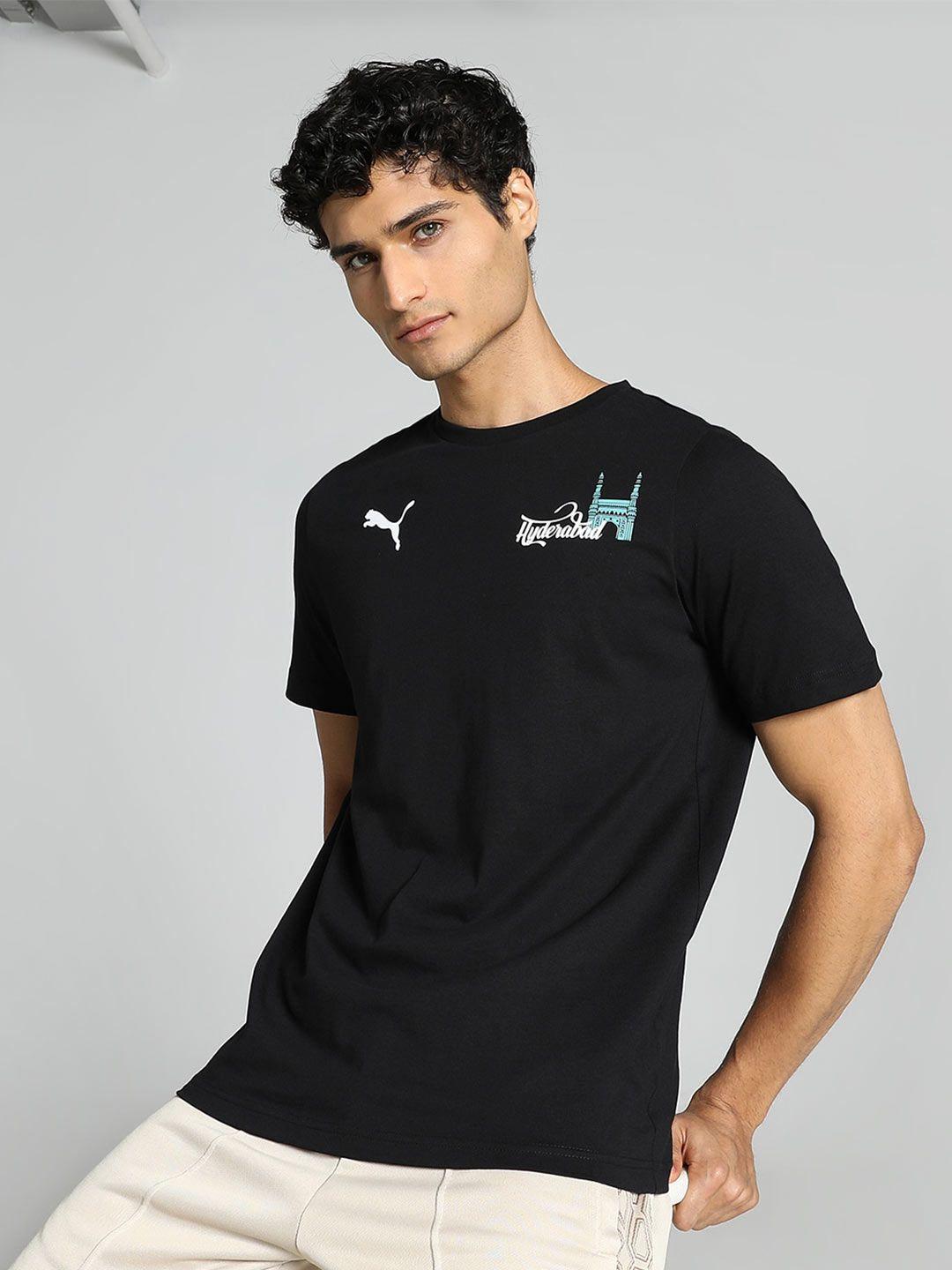 puma hyderabad city-printed cotton t-shirt