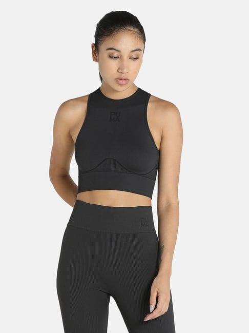 puma infuse black crop top