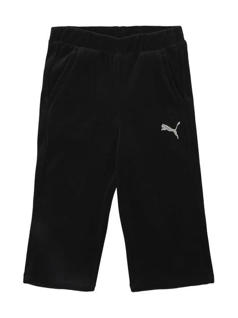 puma kids alpha black logo print pants