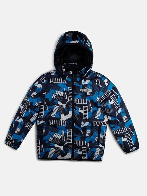 puma kids aop peacoat printed jacket