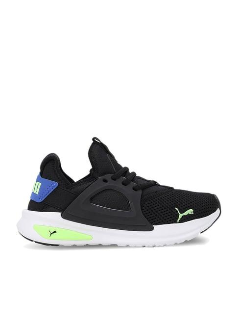 puma kids black & blue running shoes