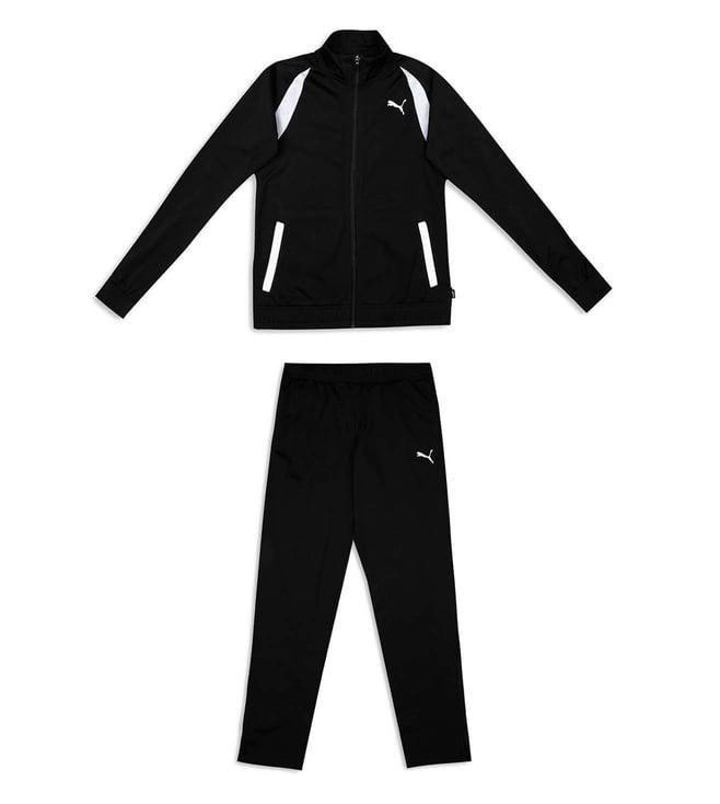 puma kids classic black regular fit sweatshirt & trackpants