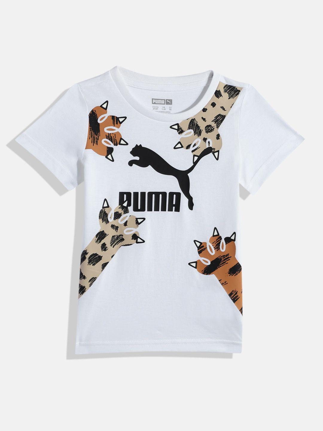 puma kids classics mates pure cotton t-shirt