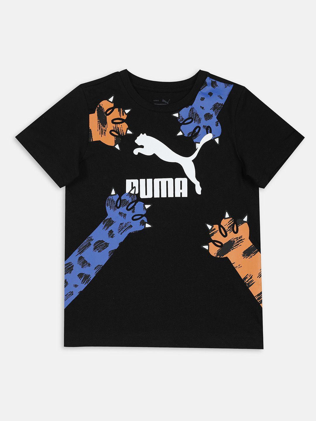 puma kids classics mates regular fit cotton t-shirt