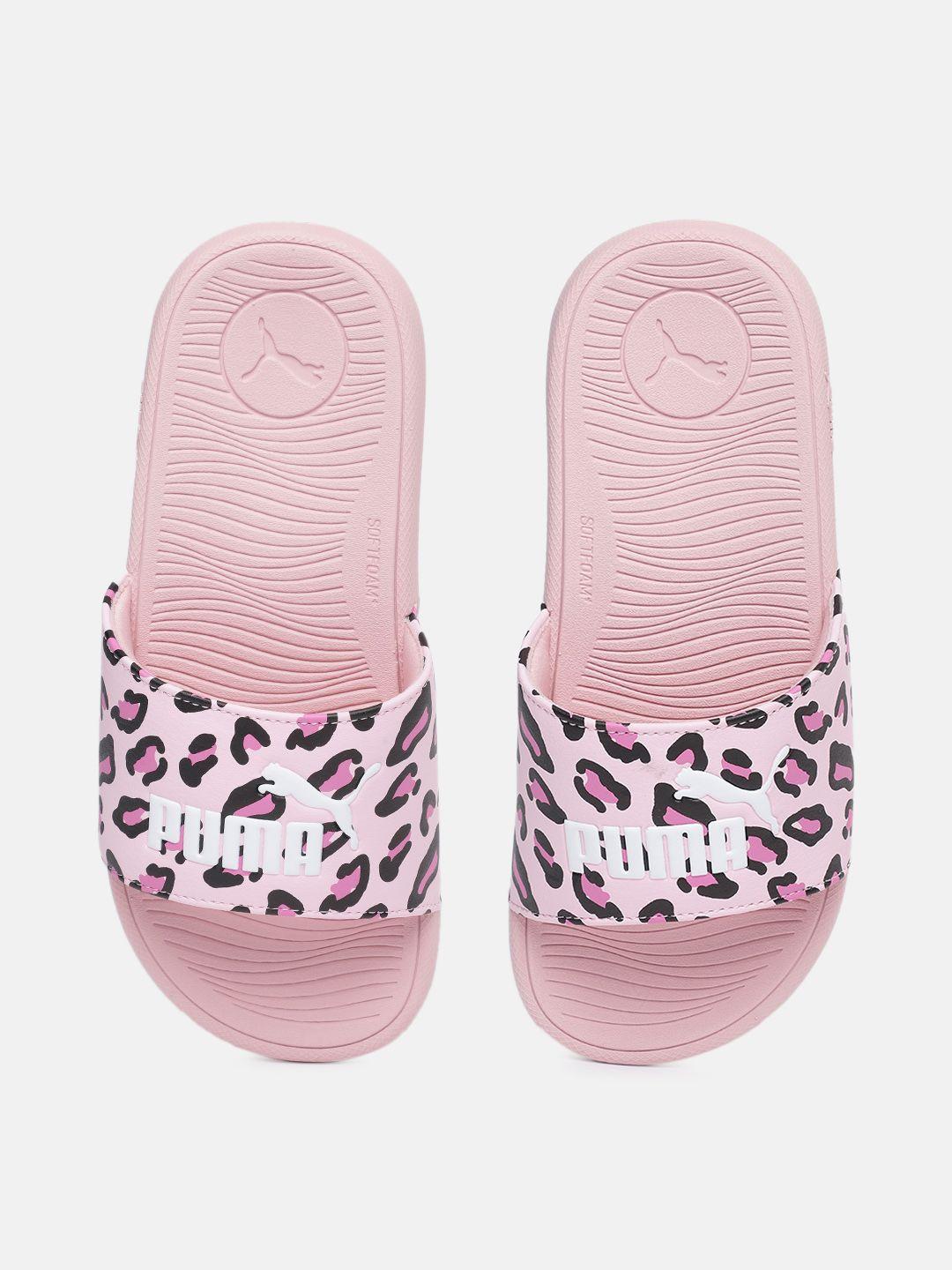 puma kids cool cat 2.0 summer roar printed sliders