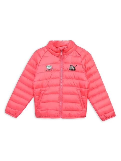 puma kids coral quilted full sleeves padded jacket