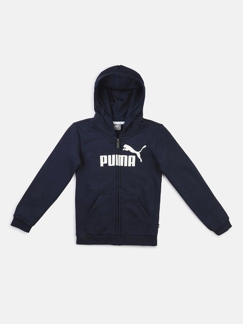 puma kids essentials peacoat printed jacket