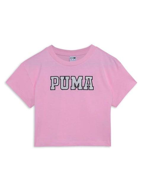 puma kids graphics dancing queen pink cotton printed t-shirt