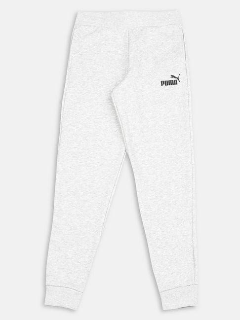 puma kids grey textured trackpants