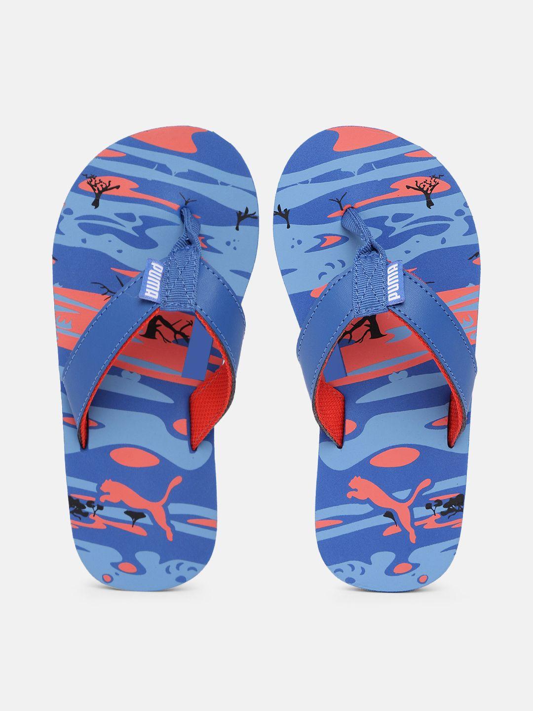 puma kids jimmy printed thong flip-flops