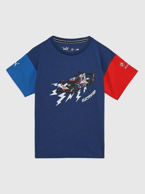 puma kids multicolor cotton relaxed fit t-shirt