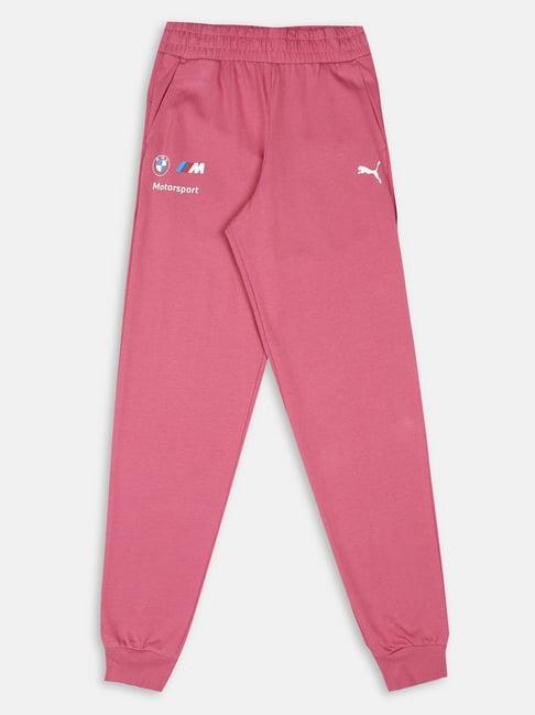 puma kids pink solid joggers