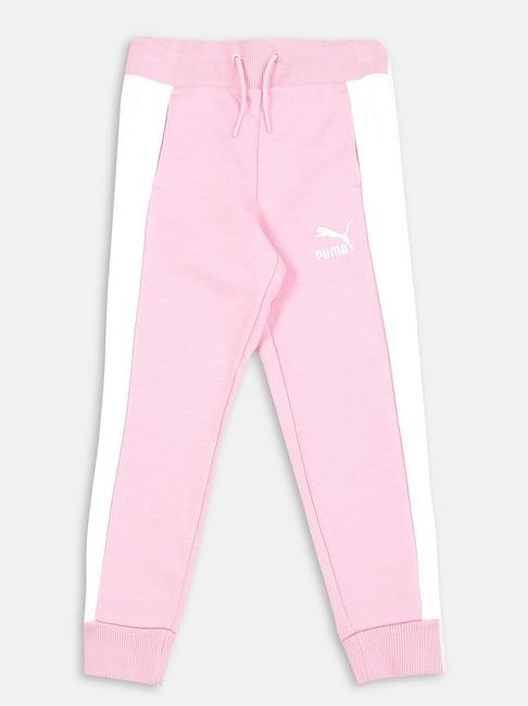puma kids pink solid trackpants