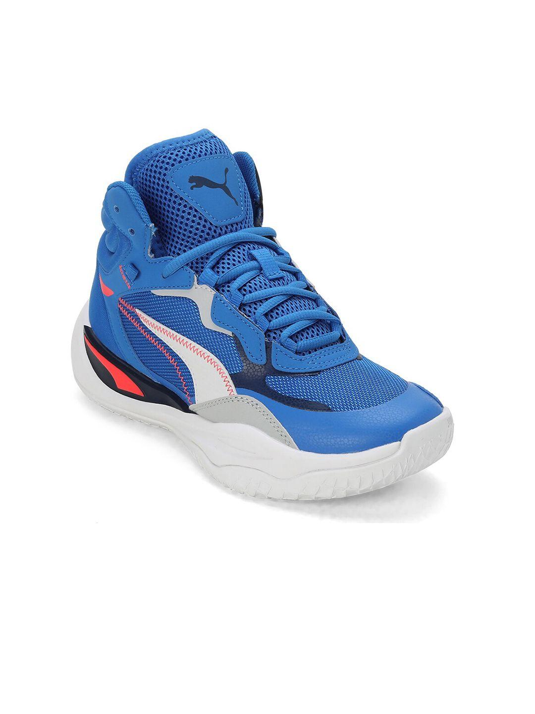 puma kids playmaker pro mid youth basketball shoes