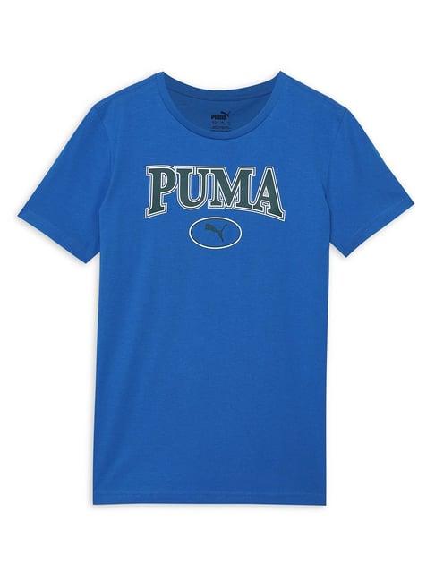 puma kids royal blue printed t-shirt