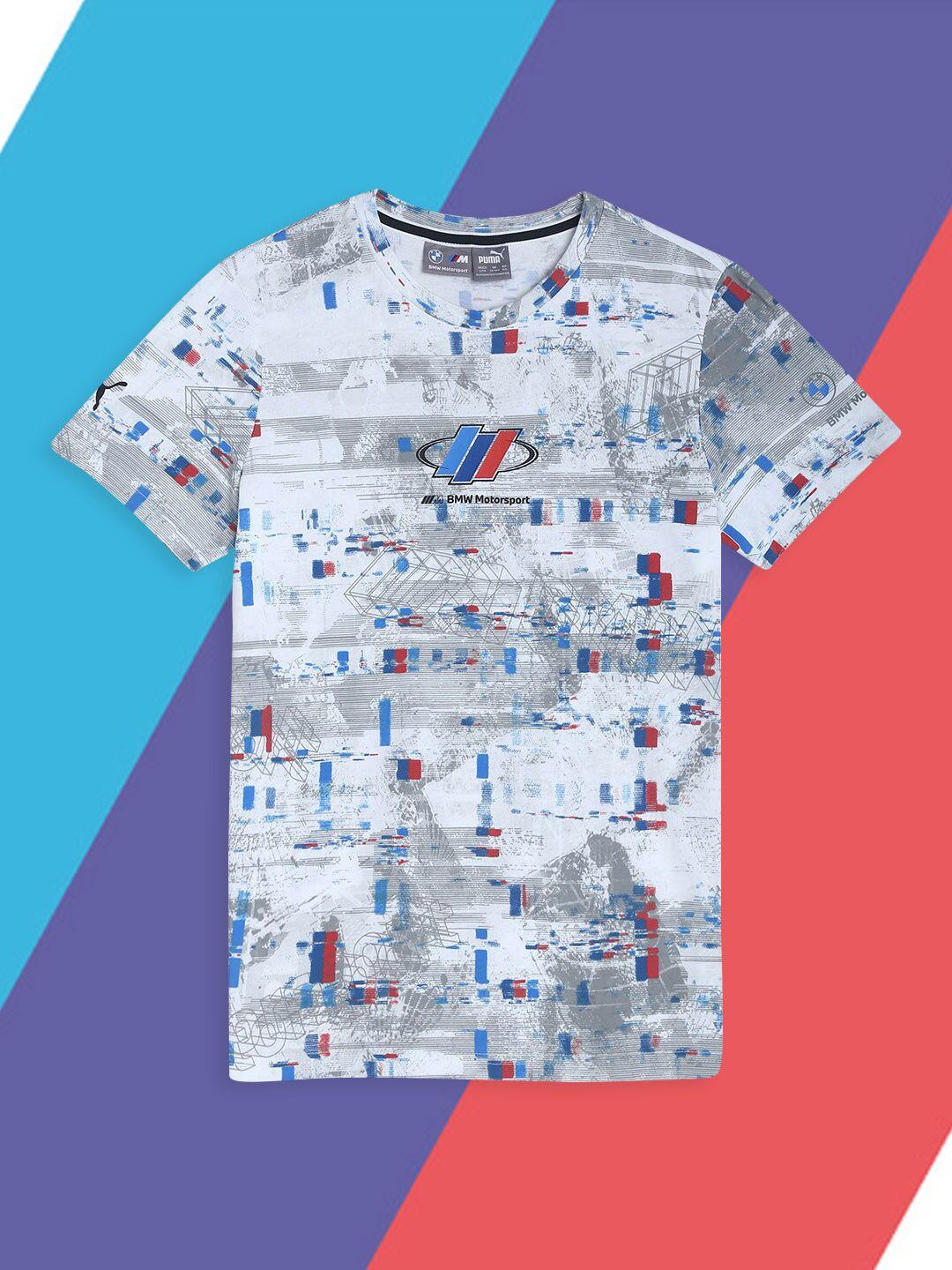 puma kids white bmw m motorsport printed t-shirt