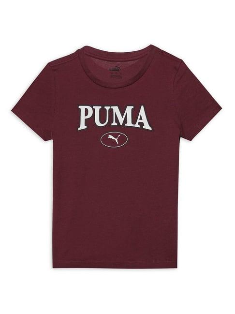 puma kids wine graphic print t-shirt