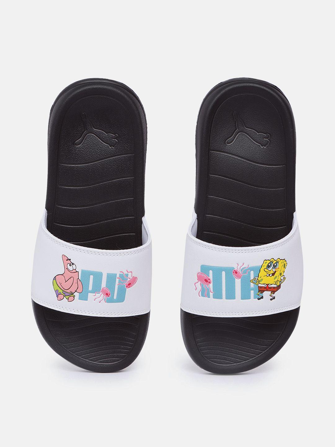 puma kids x spongebob popcat 20 printed sliders