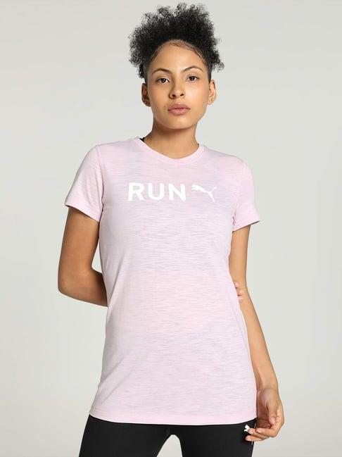 puma lilac printed sports t-shirt