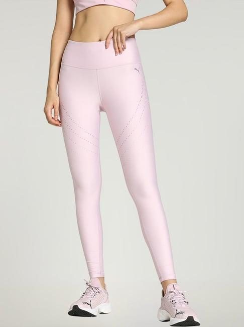puma lilac printed sports tights