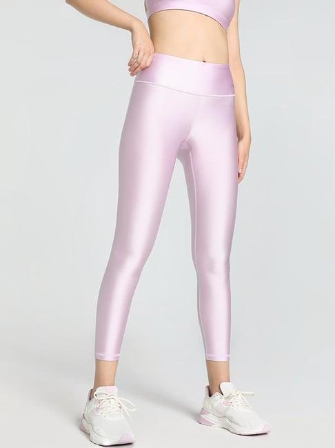 puma lilac self pattern  sports tights