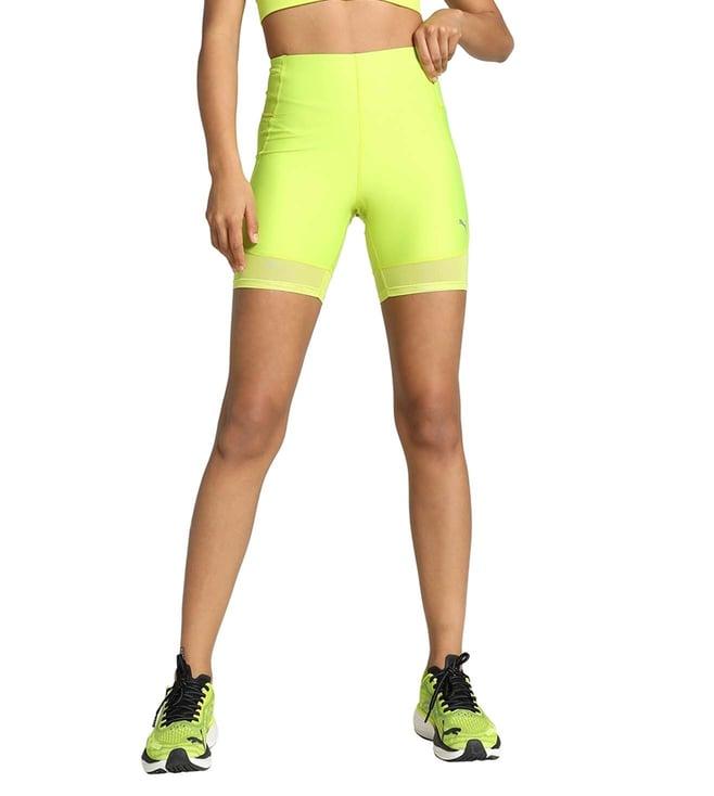 puma lime pow fire glow regular fit sports shorts