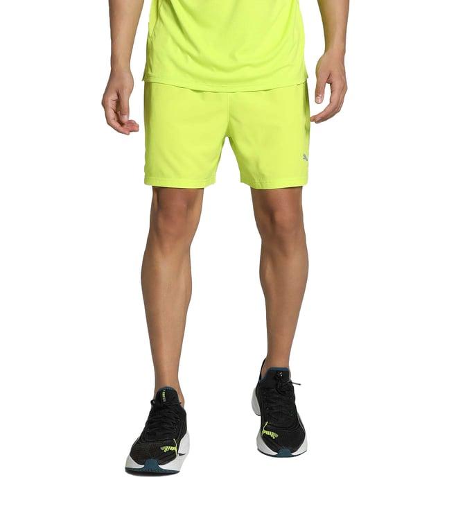 puma lime pow regular fit sports shorts