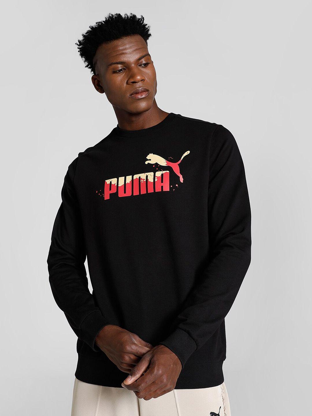 puma logo printed cotton sweatshirt