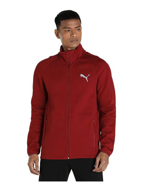 puma maroon full sleeves jacket