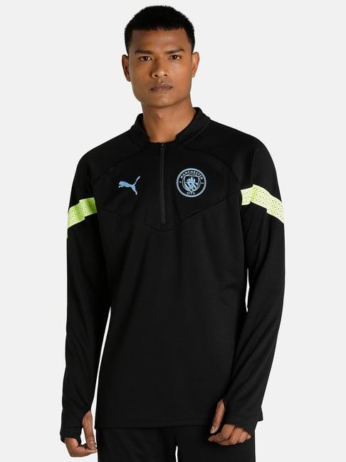 puma mcfc black round neck t-shirt