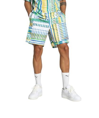 puma men's bermuda shorts (658967_green-pelé yellow