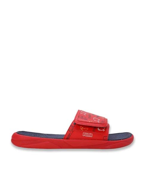 puma men's royalcat red slides