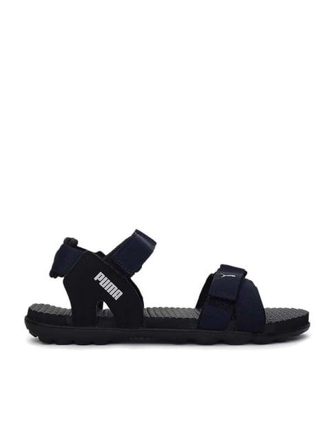 puma men's smooth  navy floater sandals