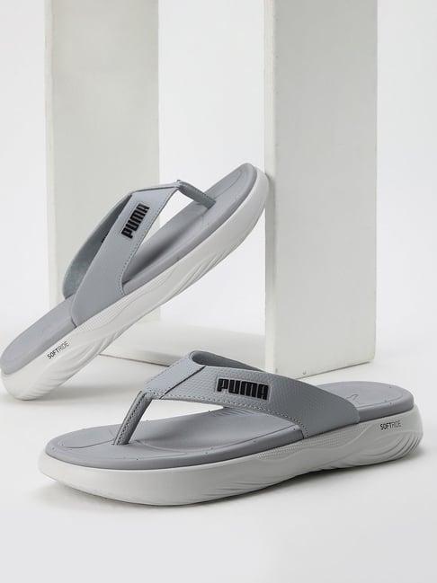 puma men's softride seave feather gray thongs flip flops