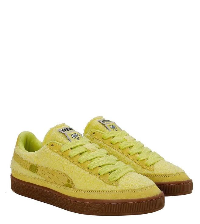 puma men's spongebob yellow sneakers