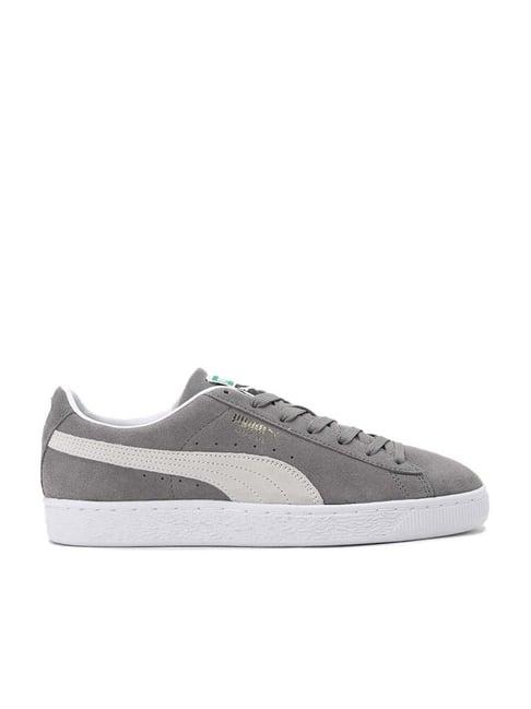 puma men's suede classic xxi steel grey casual sneakers